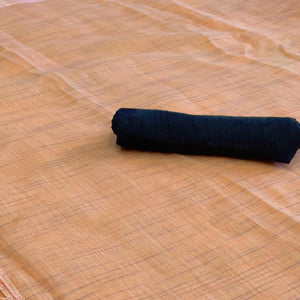 Exclusive Orange Colored Casual Wear Solid Cotton Saree
