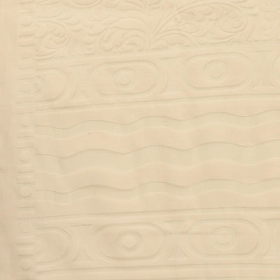 Exotic Cream Colored Party Wear Geometric Brasso Saree