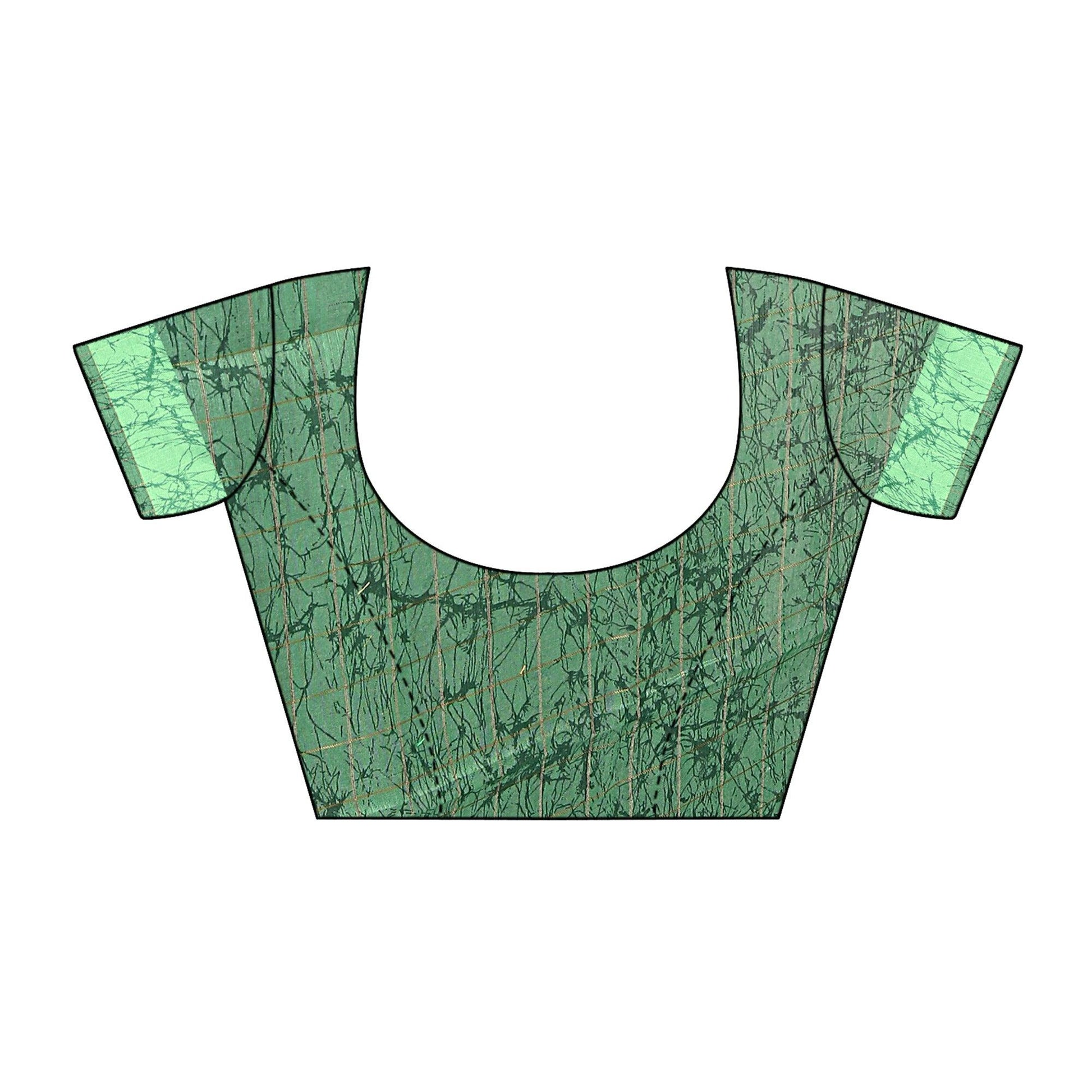 Exotic Green Colored Casual Wear Printed Cotton Saree