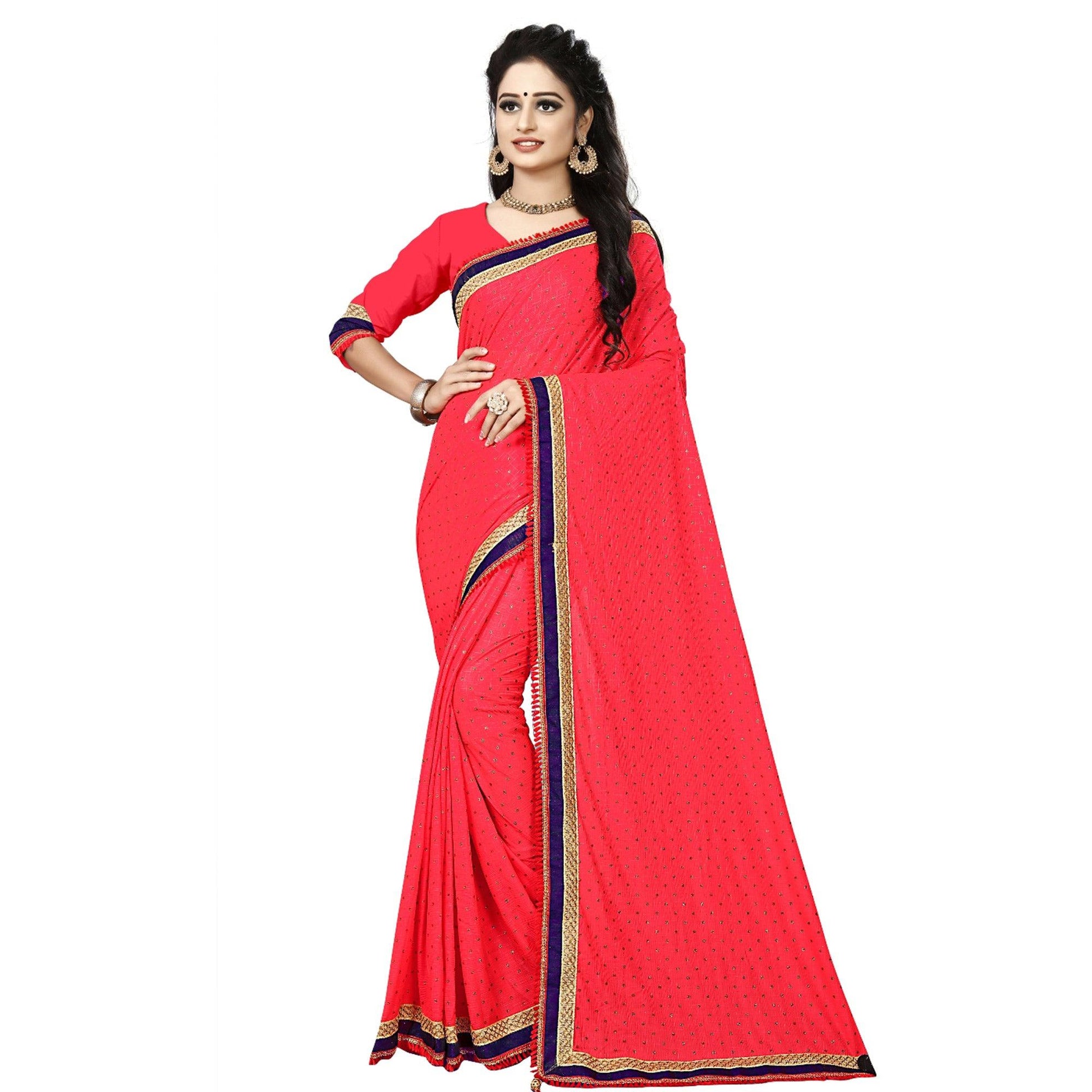Exotic Pink Colored Party Wear Art Silk Saree