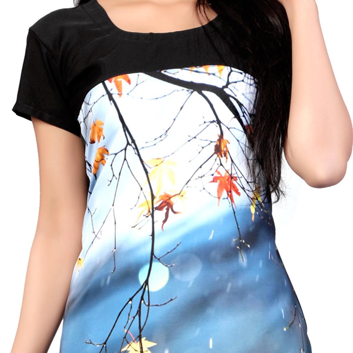 Eye-Catching Multi Colored Casual Printed Crepe Kurti