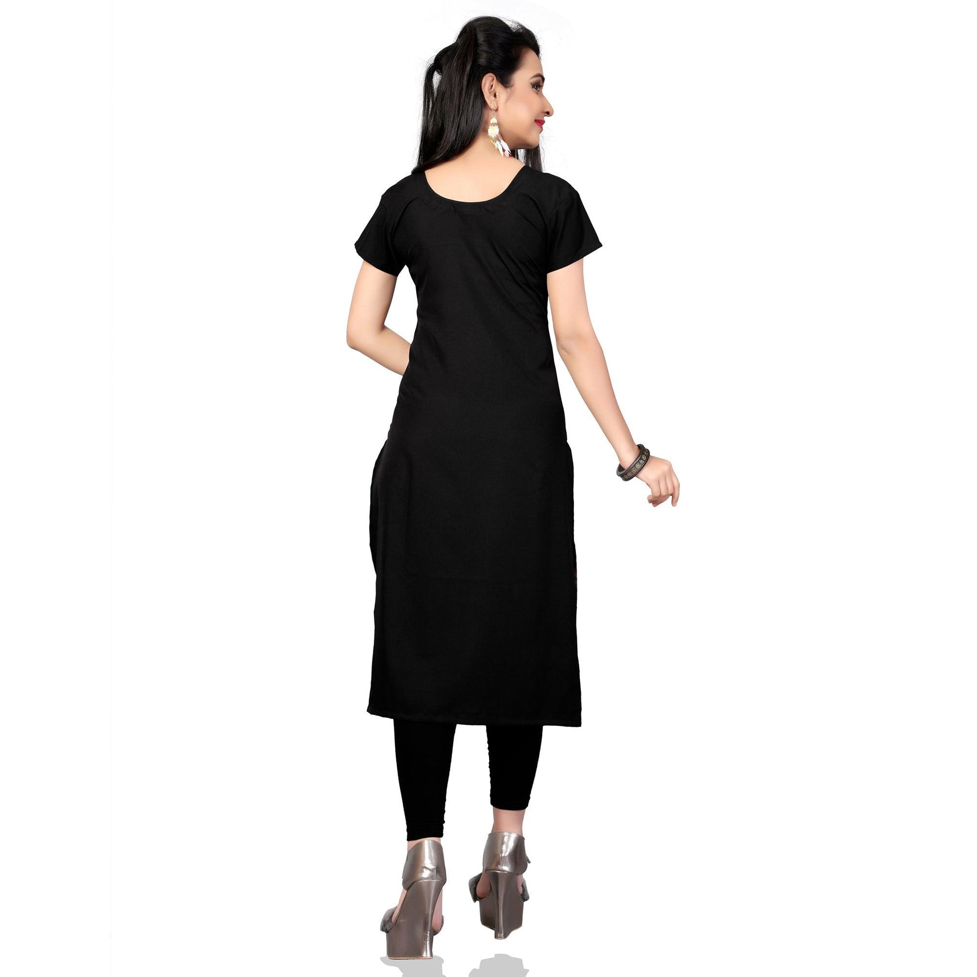 Eye-Catching Multi Colored Casual Printed Crepe Kurti