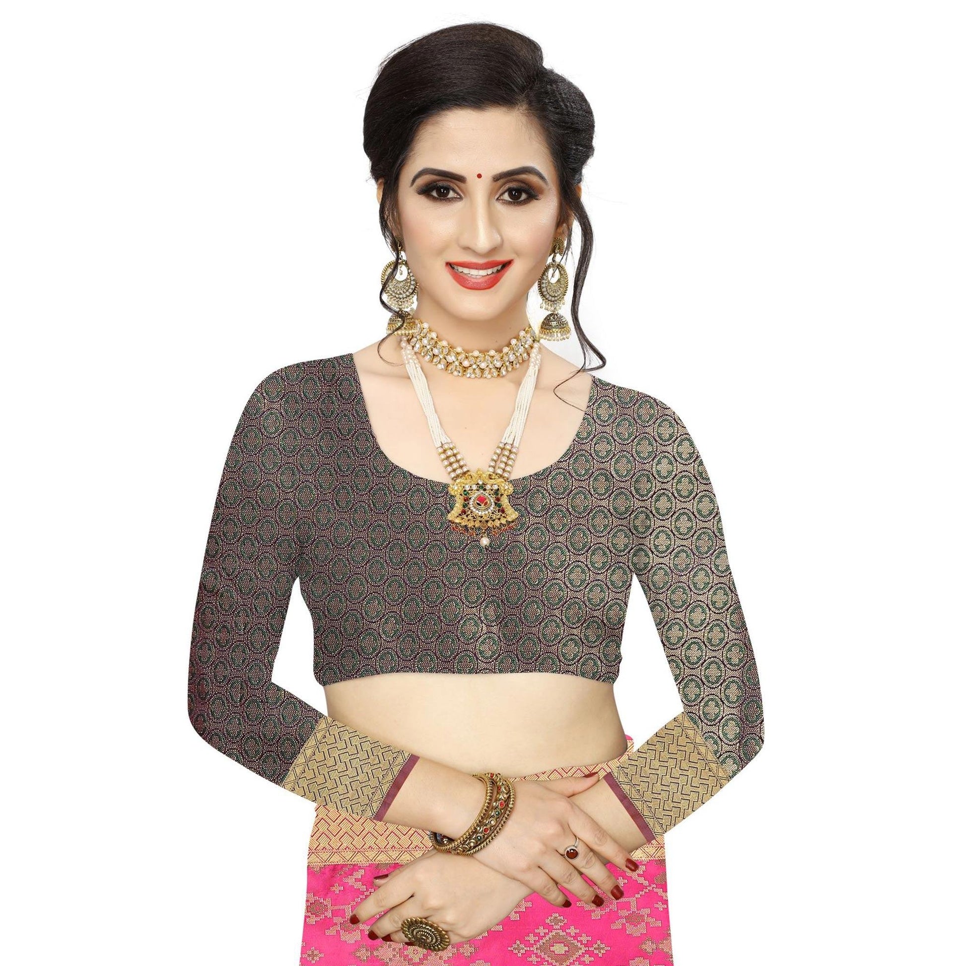 Eye-catching Pink Colored Festive Wear Woven Kanjivaram Silk Saree