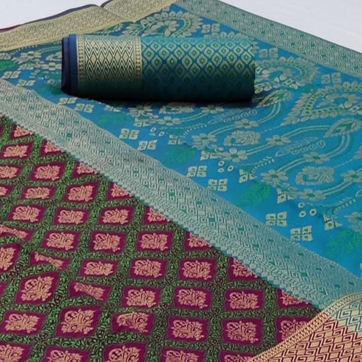Eye-catching Purple Colored Festive Wear Woven Patola Silk Saree