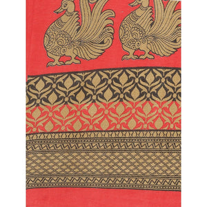 Eye-catching Red Colored Casual Wear Printed Silk Blend Saree