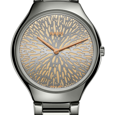 Rado True Round Thinline X Great Gardens of the World Rhodium, Rose Gold Dial Unisex 40mm