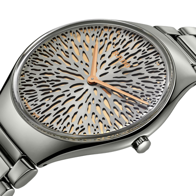 Rado True Round Thinline X Great Gardens of the World Rhodium, Rose Gold Dial Unisex 40mm