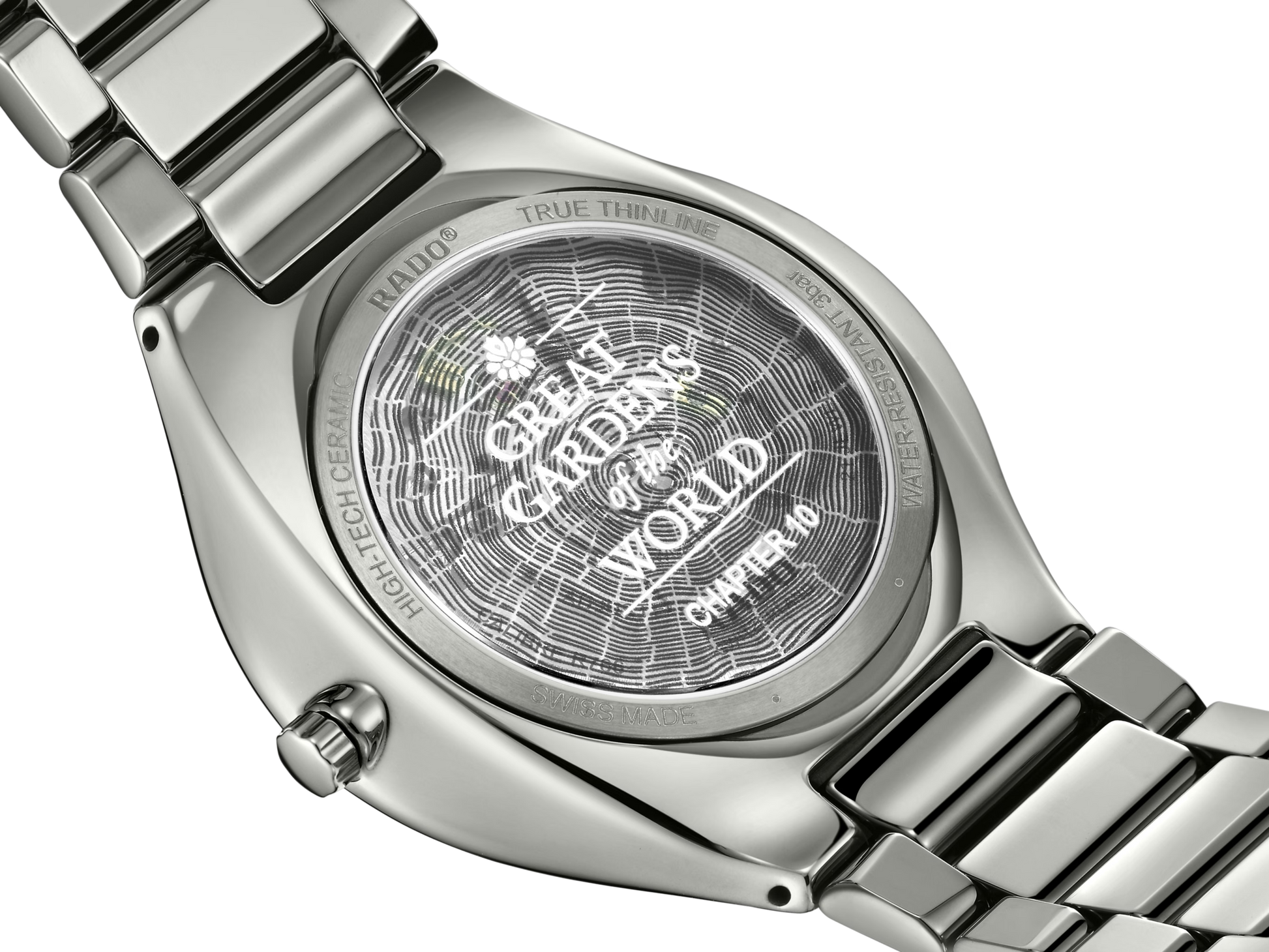 Rado True Round Thinline X Great Gardens of the World Rhodium, Rose Gold Dial Unisex 40mm