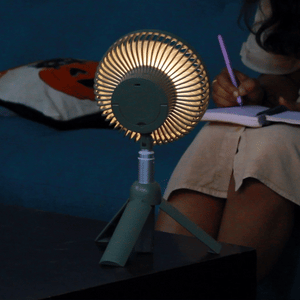 Portable Tripod Fan With Lamp