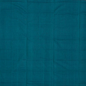 Cyan Mangalagiri Cotton Saree With Stripes & Zari Border