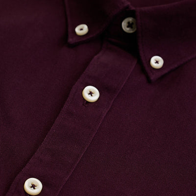 Burgundy Solid Twill Shirt