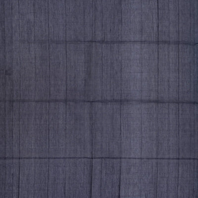 Cyan Handloom Kora Silk Cotton Saree With Buttas & Black Pallu