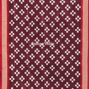 Wine Pasapali Theme Pure Sambalpuri Silk Dupatta