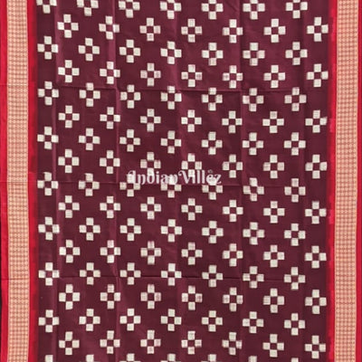 Wine Pasapali Theme Pure Sambalpuri Silk Dupatta