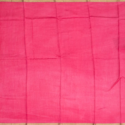Baby Pink Woven Chiniya Silk Saree Digital Printed With Floral Motifs