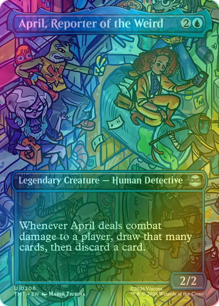 April, Reporter of the Weird [206] [Borderless] [Scene] [Teenage Mutant Ninja Turtles] [Foil]