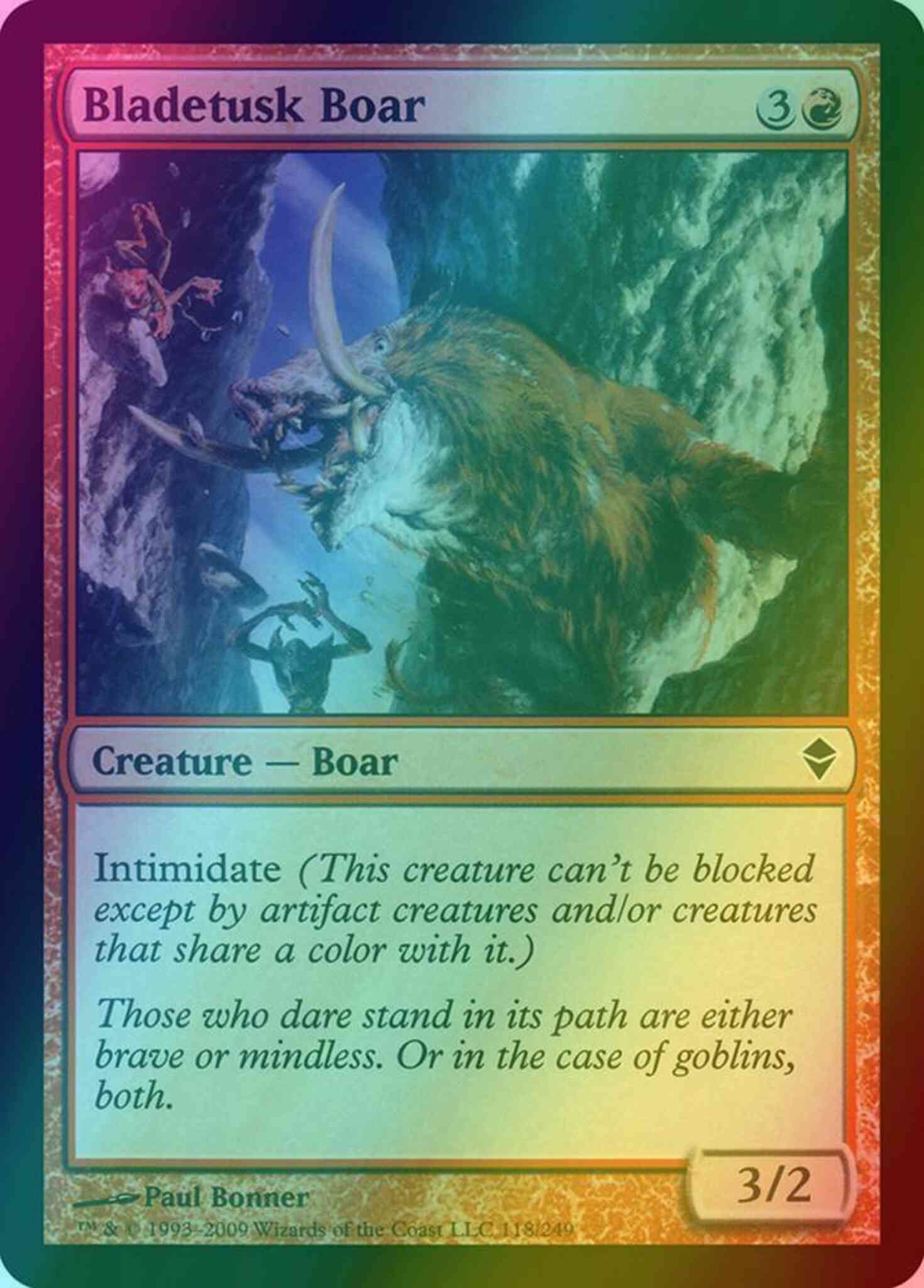 Bladetusk Boar [118] [Zendikar] [Foil]
