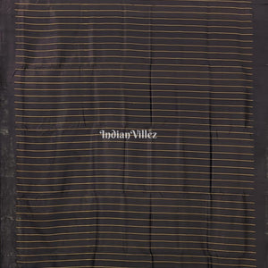 Black with Mustard Yellow Odisha Ikat Contemporary Silk Saree