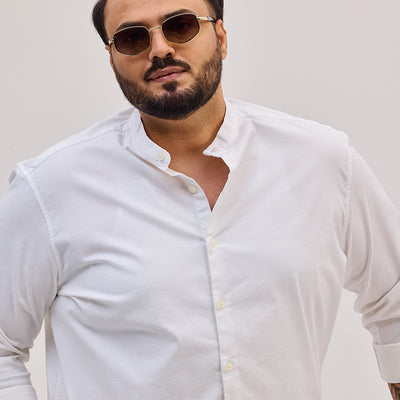 White Mandarin Shirt