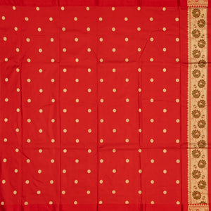 Black Handloom Plain Banarasi Silk Saree With Red Border