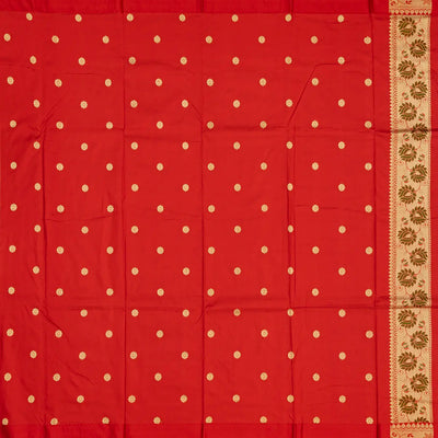 Black Handloom Plain Banarasi Silk Saree With Red Border