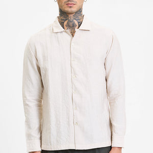 Cream Slim Fit Shirt