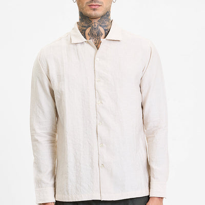 Cream Slim Fit Shirt