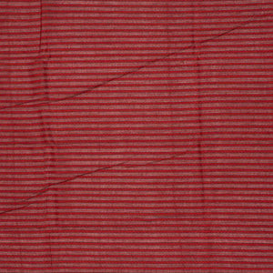 Black Handloom Bengal Cotton Saree With Red Stripes