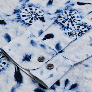 White Textured Floral Shirt