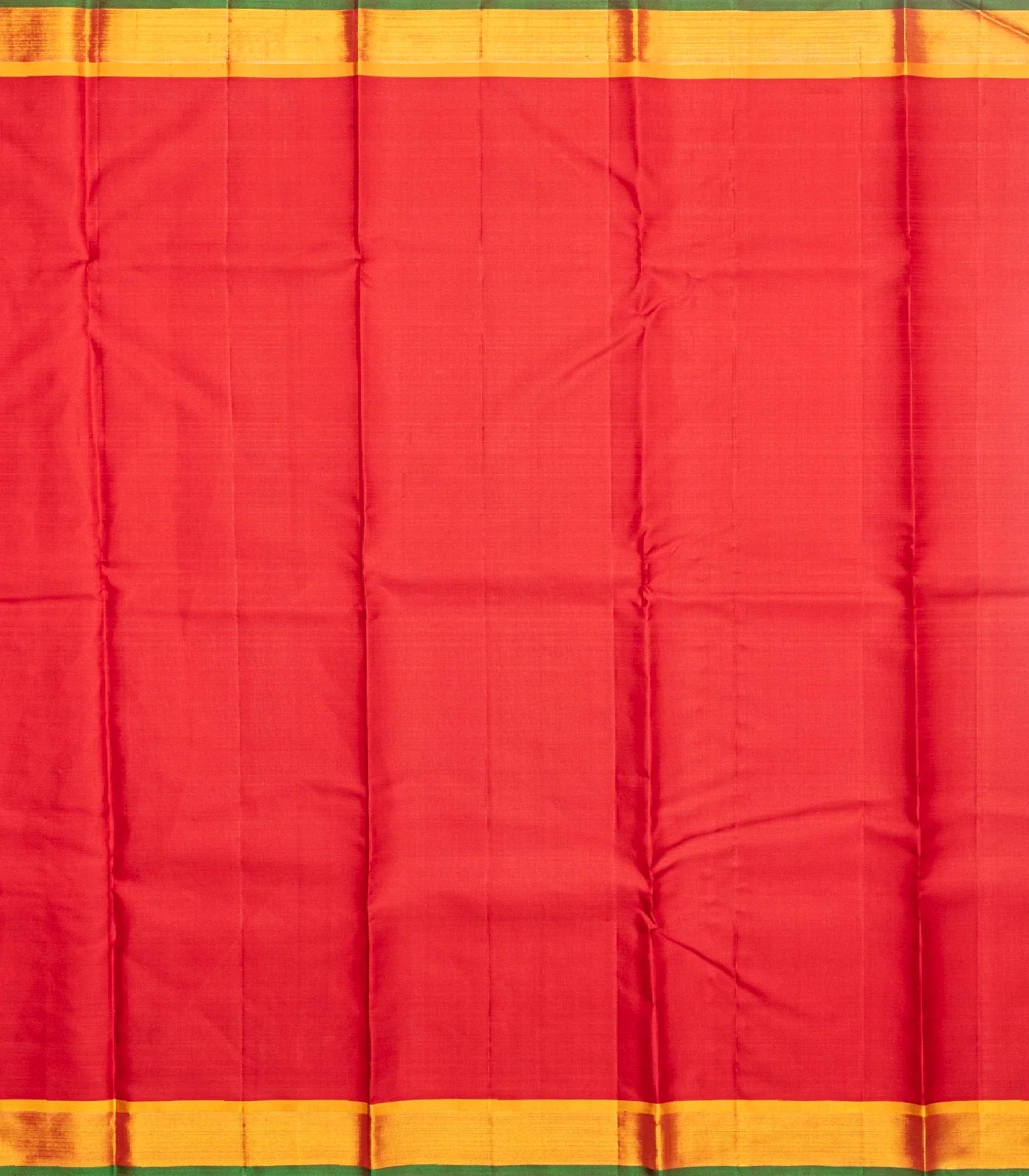 Red Handloom Kanchipuram Silk Saree With Jasmine Bud Buttas