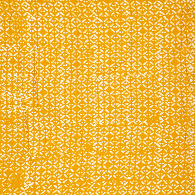 Mustard Jaipur Cotton Saree With Tie & Dye Floral Motifs