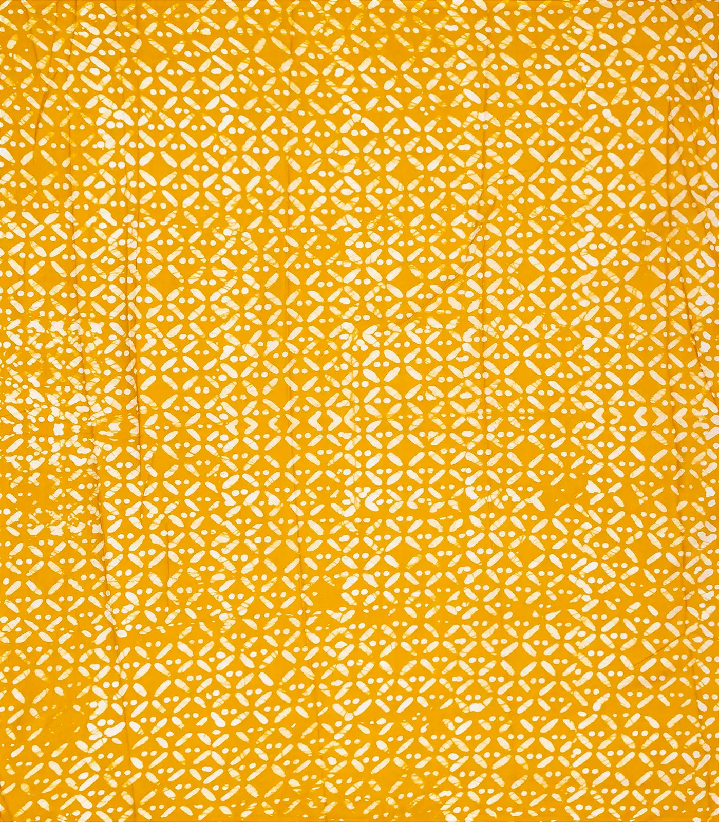 Mustard Jaipur Cotton Saree With Tie & Dye Floral Motifs