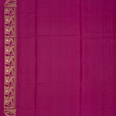Purple Handloom Soft Silk Saree With Floral Jaal Motifs