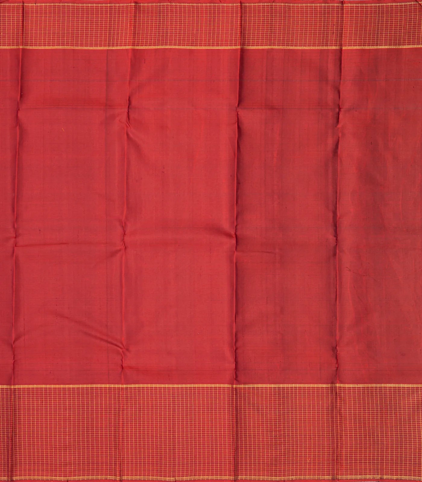 Dark Brown Handloom Kanchipuram Silk Saree With Mango Buttas