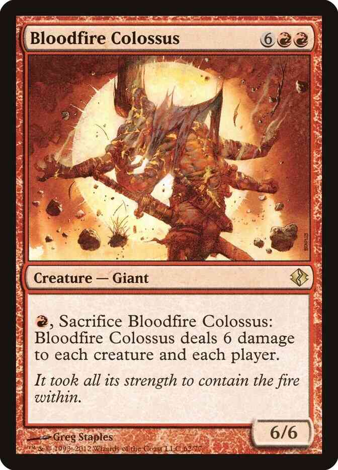 Bloodfire Colossus [62] [Duel Decks Venser vs Koth] [Non-Foil]
