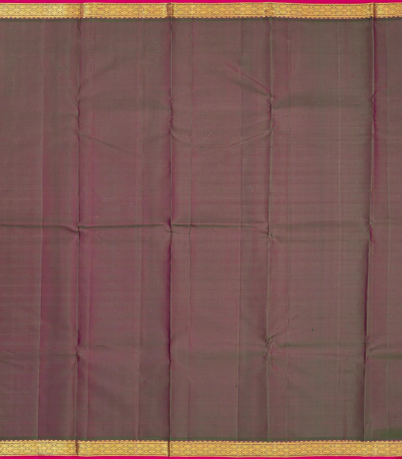 Hot Pink Handloom Kanchipuram Silk Saree With Zari Border