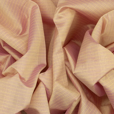 Lavender Handloom Chirala Silk Cotton Saree With Stripes