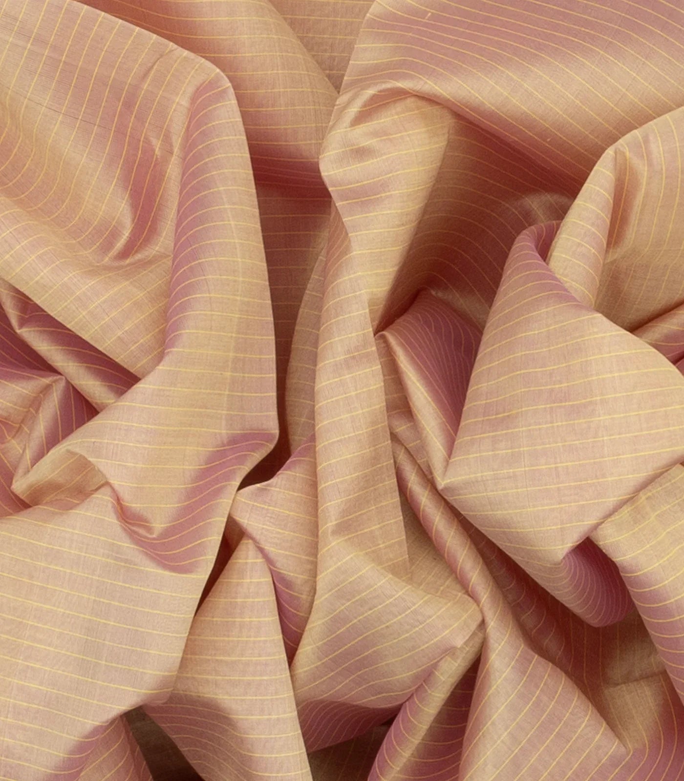 Lavender Handloom Chirala Silk Cotton Saree With Stripes