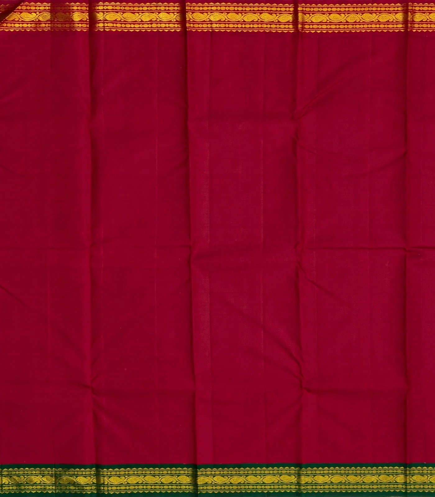 Mint Green Handloom Kanchipuram Korvai Silk Saree With Broken Checks