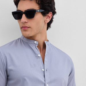 Light Grey Mandarin Shirt