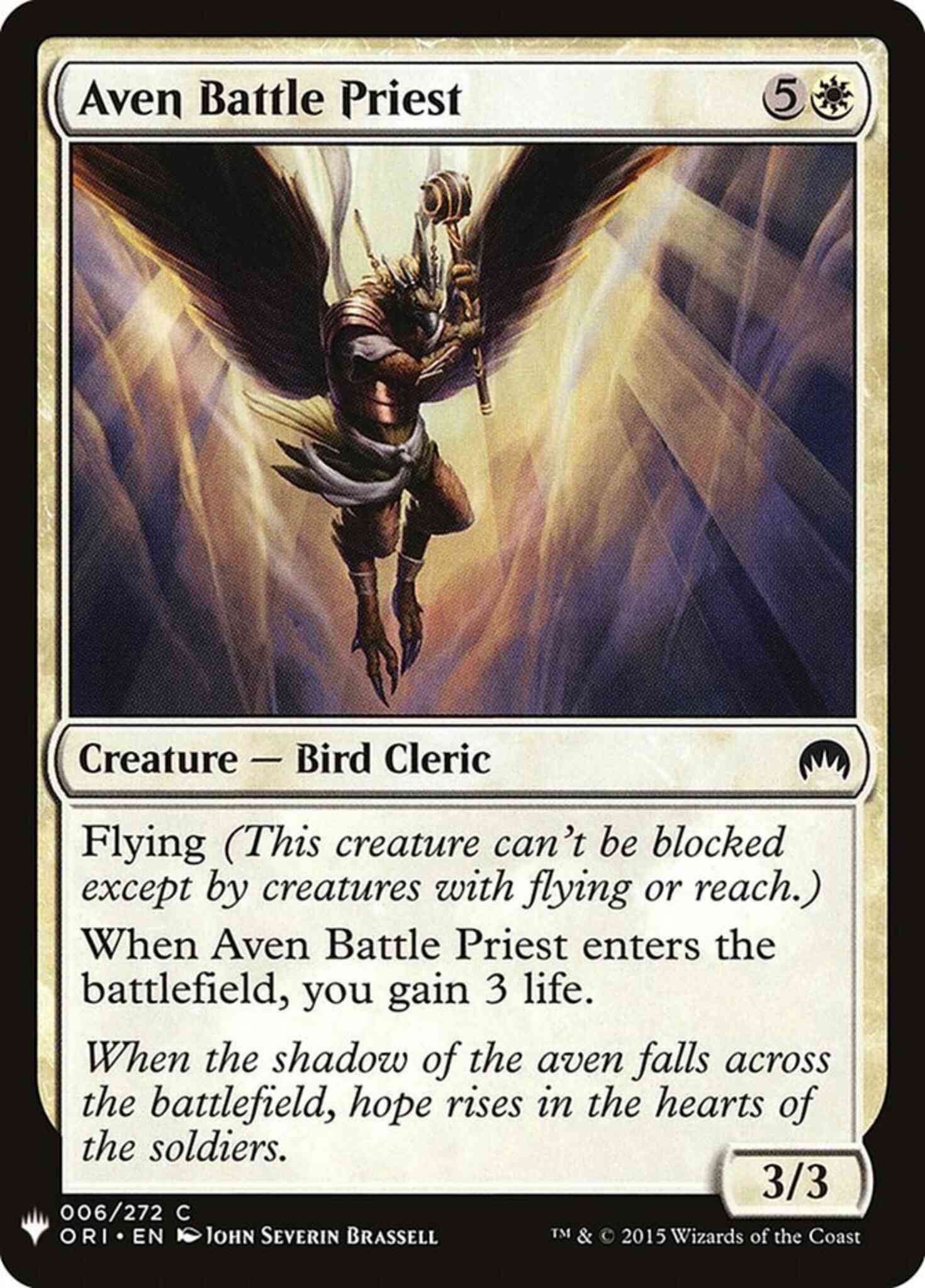 Aven Battle Priest [ORI-6] [The List] [Non-Foil]