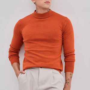 Orange Knitted Sweatshirt