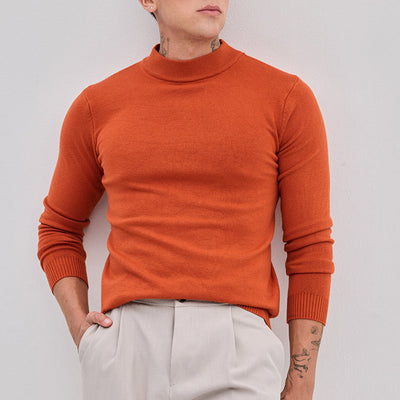 Orange Knitted Sweatshirt