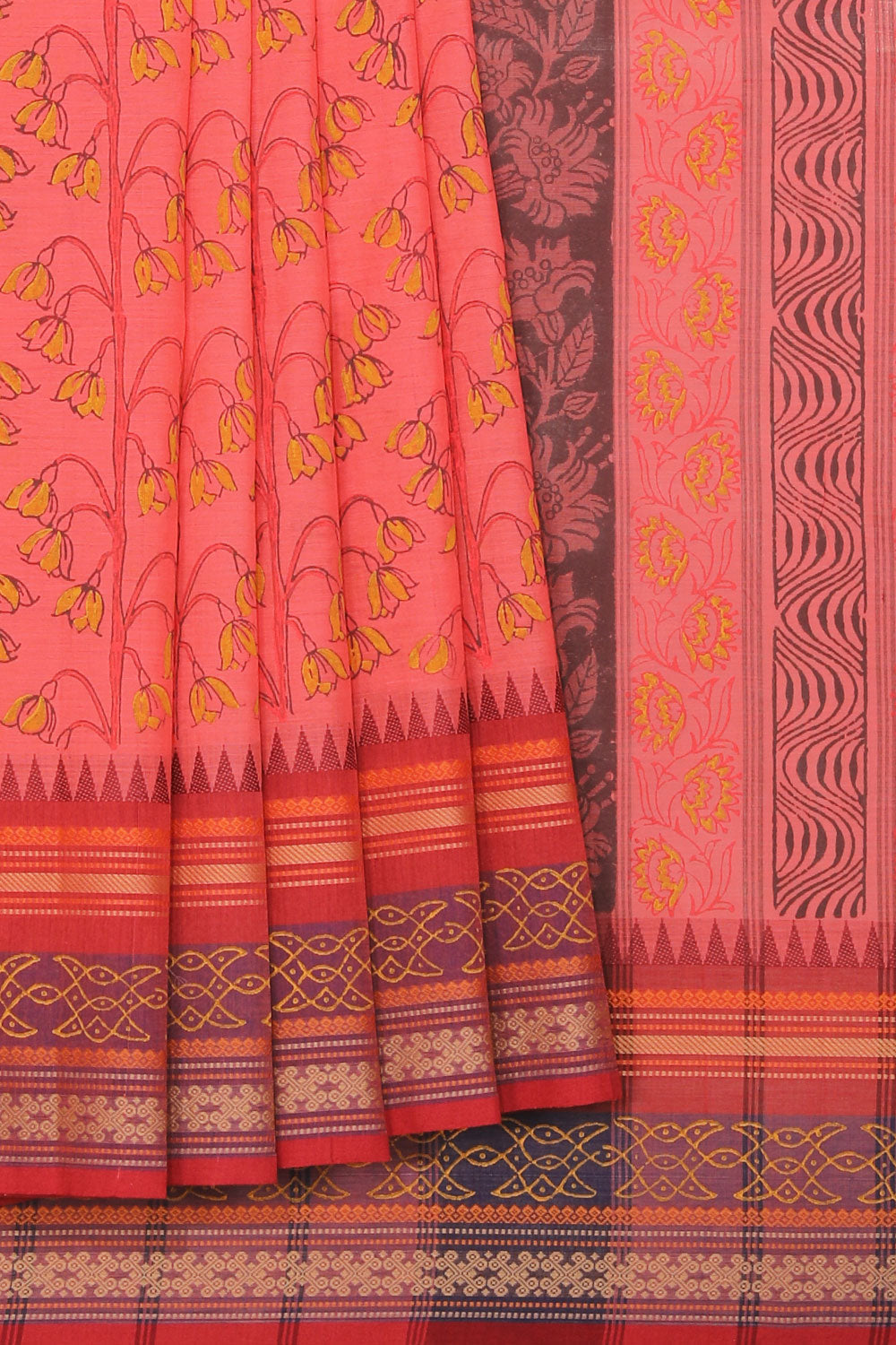 Hand Block Printed Cotton Saree