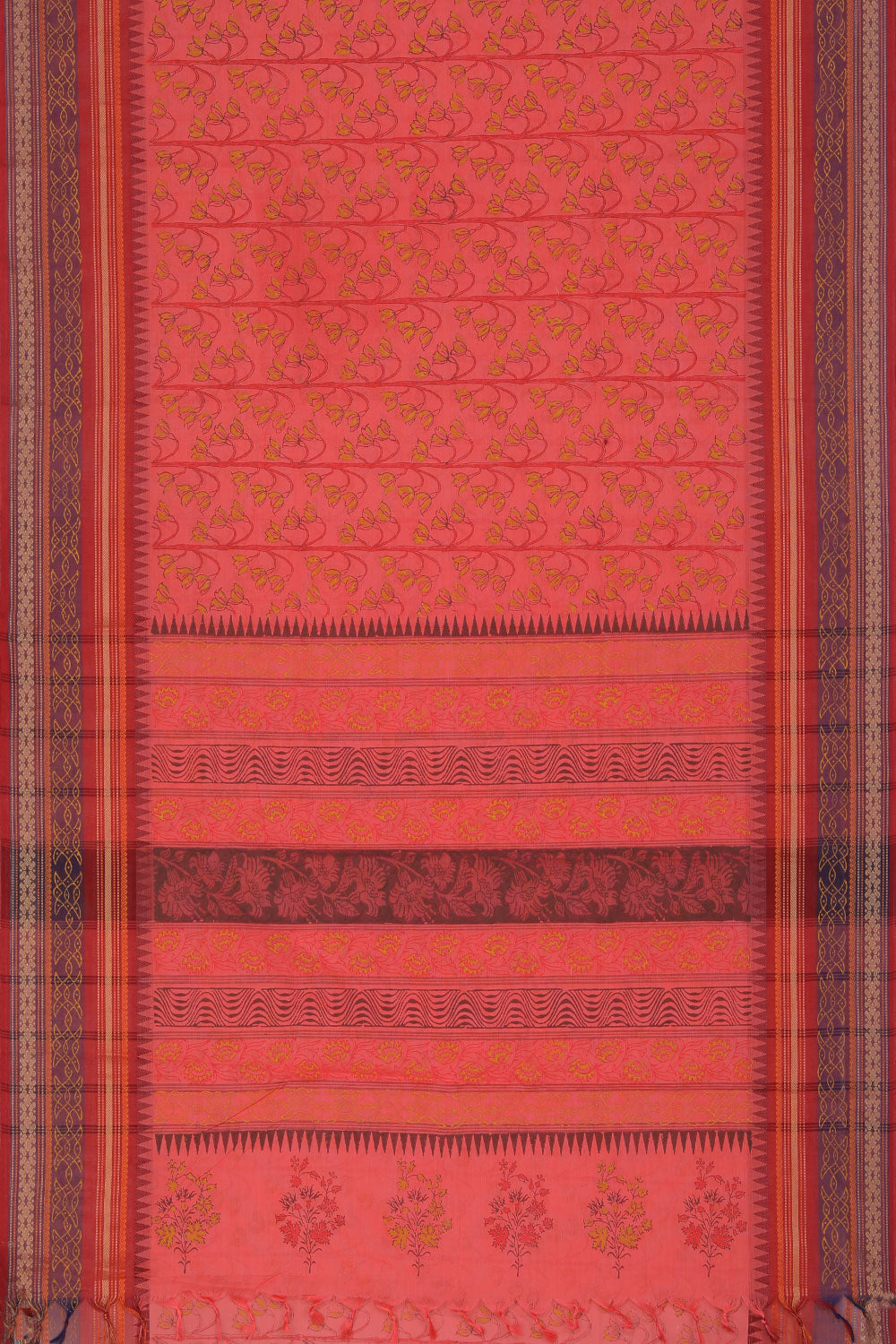Hand Block Printed Cotton Saree