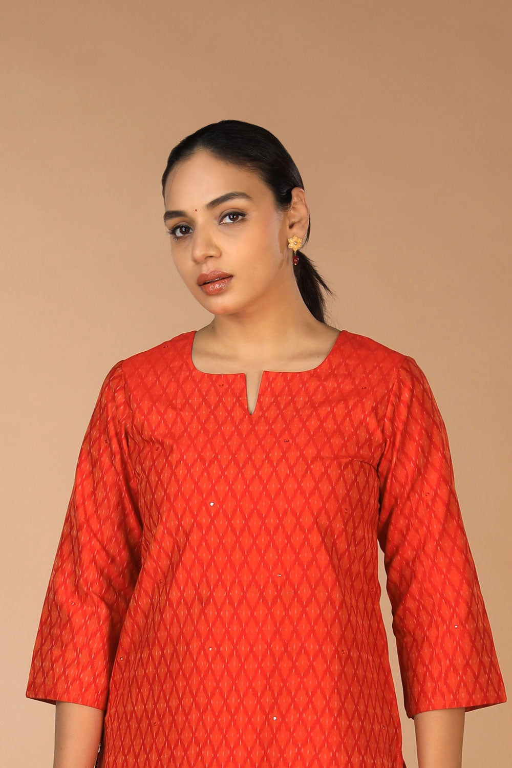 Handwoven Pochampally Silk Ikat Kurti