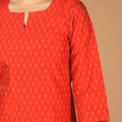 Handwoven Pochampally Silk Ikat Kurti
