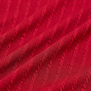 Red Textured Cuban T-Shirt