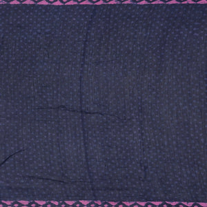 Purple Chanderi Cotton Saree Printed With Floral Motifs