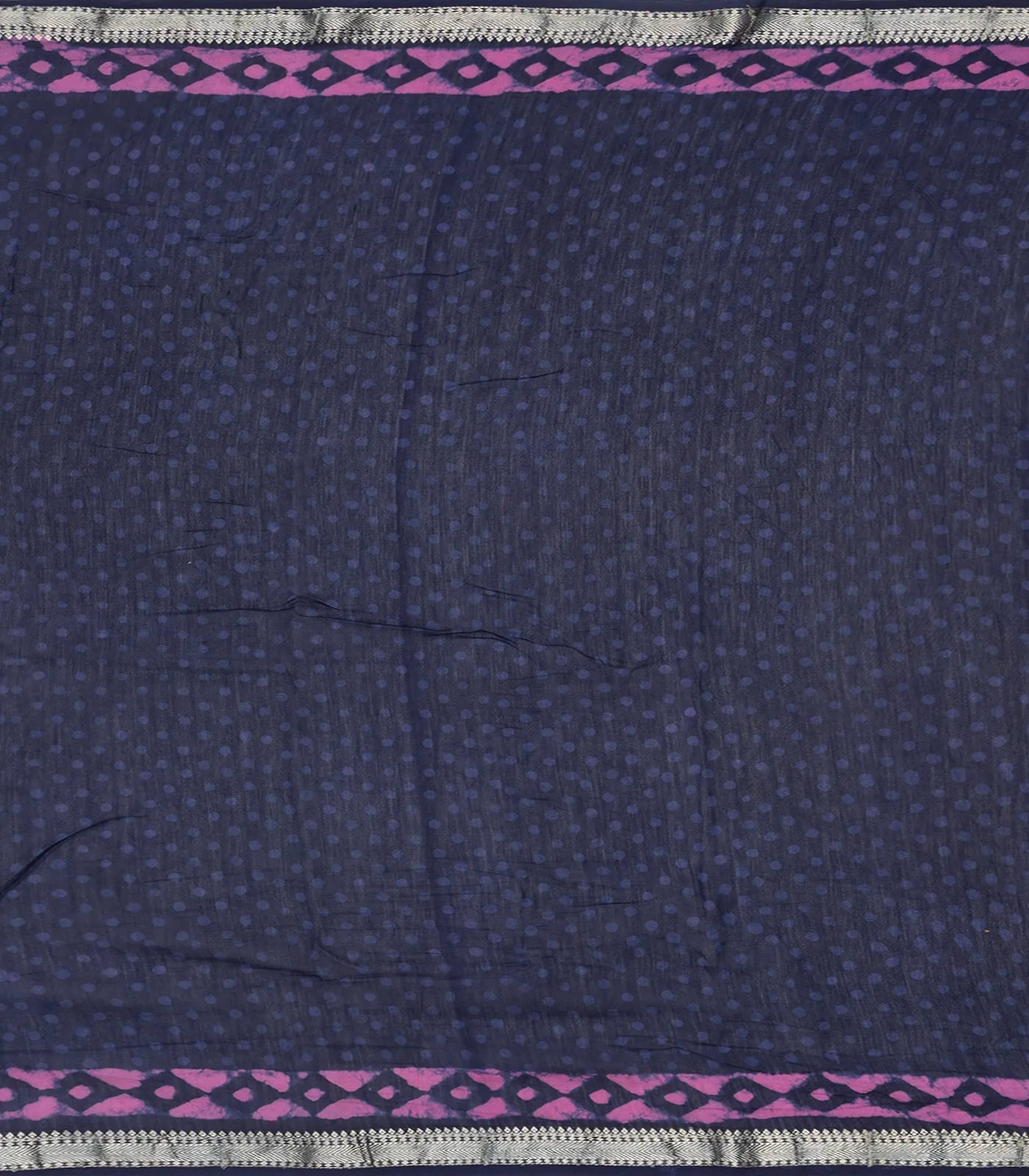 Purple Chanderi Cotton Saree Printed With Floral Motifs